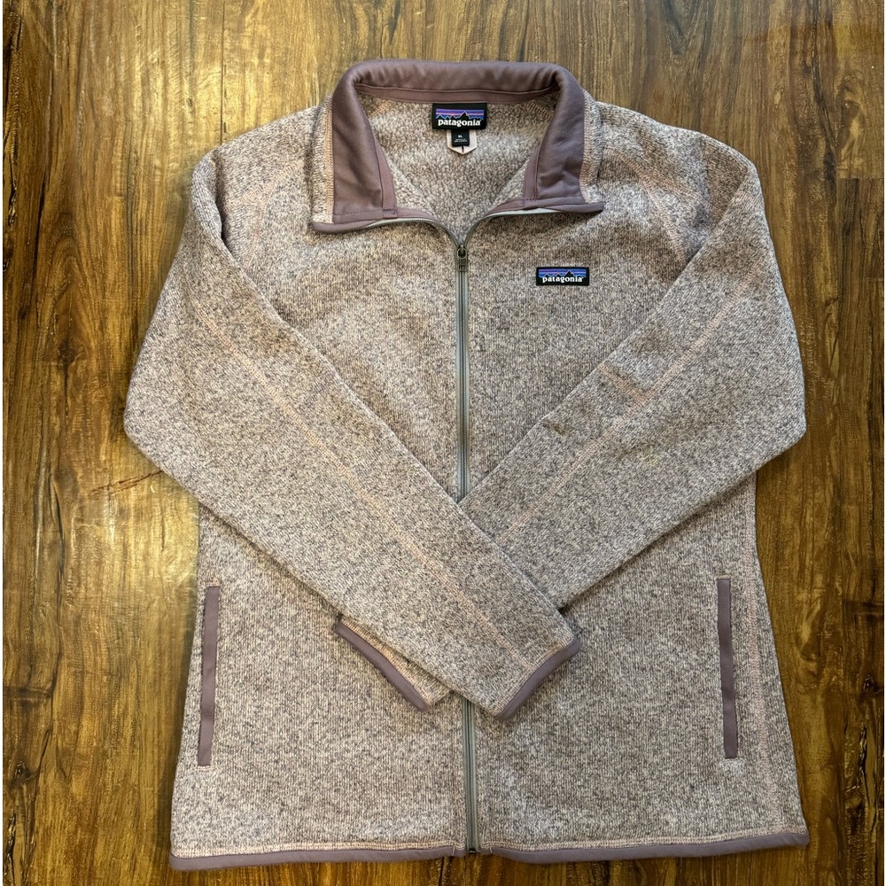 Patagonia Better Sweater Fleece Womens XL Milkweed Mauve Full Zip Pockets